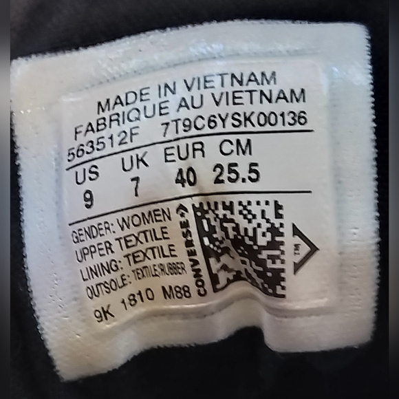 Converse Chuck Taylor All Star Madison Women's Black 563512F Size 9 - Picture 10 of 10